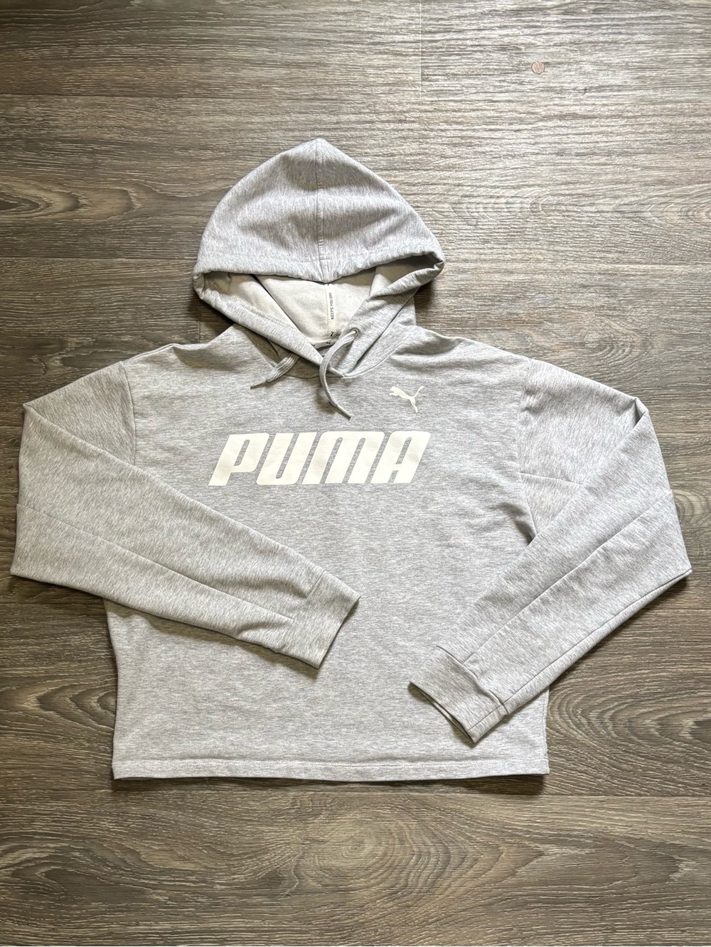 PUMA Women’s Gray cropped Hoodie